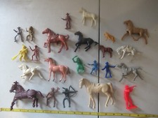 Multiple Products/Marx lot of Cowboys Indians horses more
