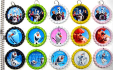 15 Frozen Flat Special Color Bottle Cap Necklaces Set 05