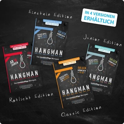 HANGMAN® verschiedene Edition Das mordsknifflige Wortspiel Der Klassiker Block - Bild 1 von 2
