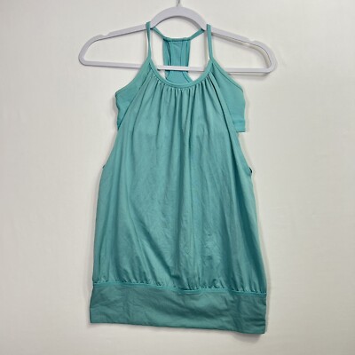 Lululemon No Limits Tank Top Angel Blue Built in Sports Bra Yoga Pilates Gym 4