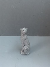 Silver Tone Sparkly Leopard Ornament Hanging