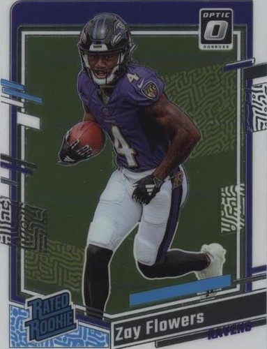 2023 Donruss Optic Football Rated Rookie Pink Prizm Zay Flowers