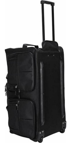 Duffle Bag with Wheels - Black Zipper Portable for Cloakroom Sports. - Picture 5 of 12