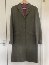 Musto Sporting Tweed Coat Women’s Uk 10 Green Wool Check Jacket Shooting Hunting