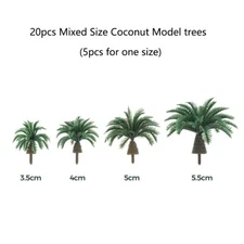 20Pcs Mixed Size Coconut Palm Model Trees For Park Railway DIY Scenery Dioramas