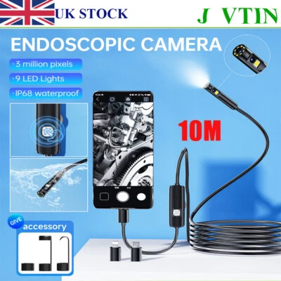 10M Dual Lens 1440P HD Endoscope Borescope Inspection Camera For iPhone Android