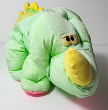 Fisher Price Puffalumps Dino Roars Vintage 1992 Green Triceratops Dinosaur Plush