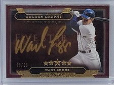 2020 Topps Five Star Baseball Wade Boggs Golden Graphs Autograph 13/25