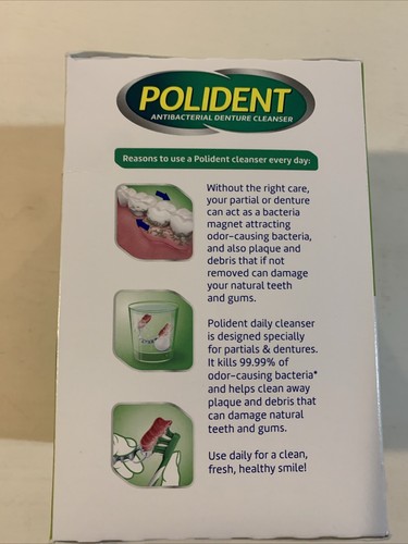 Polident 3 Minuten antibakterieller Zahnersatzreiniger 120 EA (12ER-Pack) - Bild 3 von 8