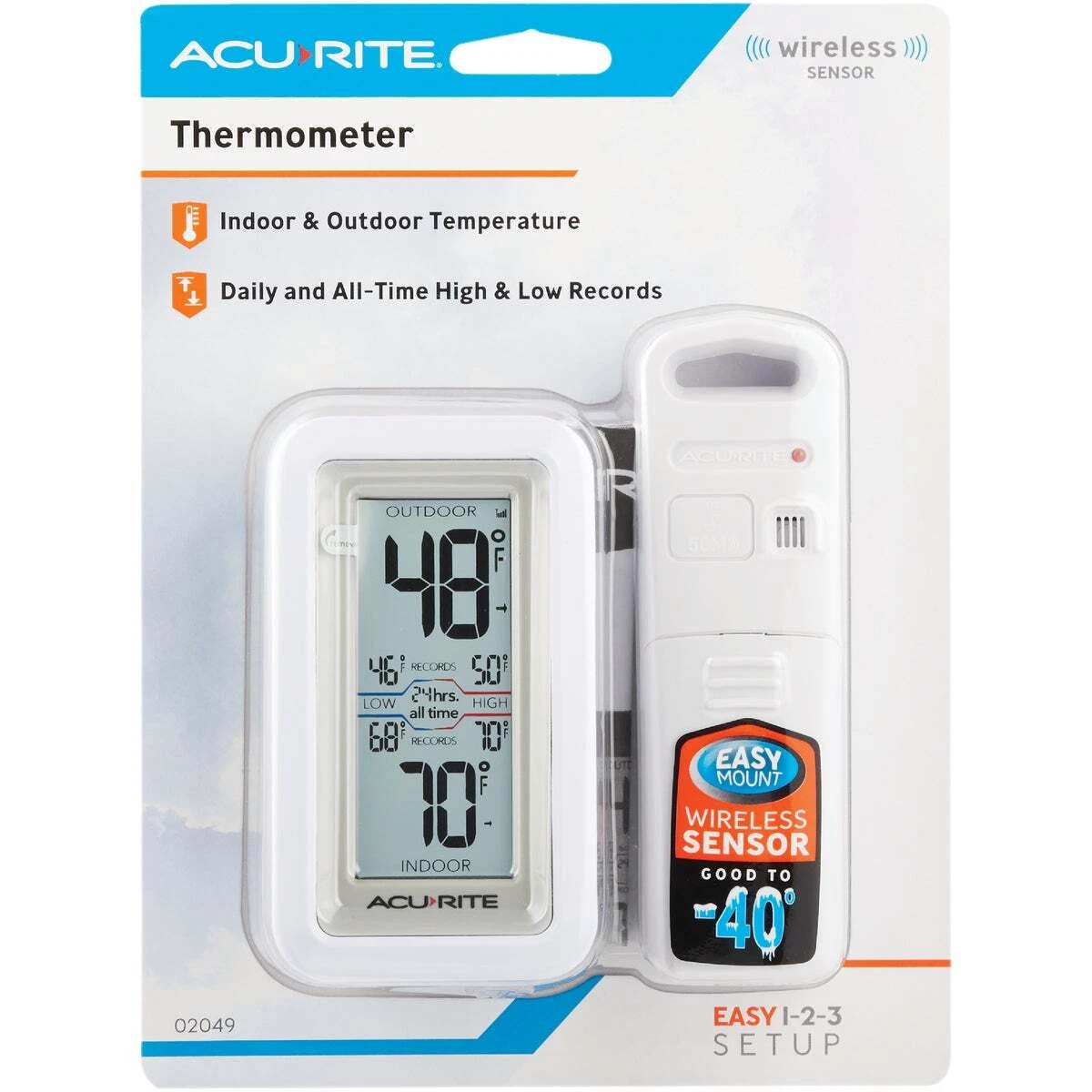 Acurite - Digital Fridge and Freezer Thermometer - White