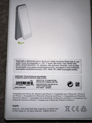 Custodia in silicone iPhone SE,8 e 7 mezzanotte MN6E3ZM/A - Foto 3 di 3