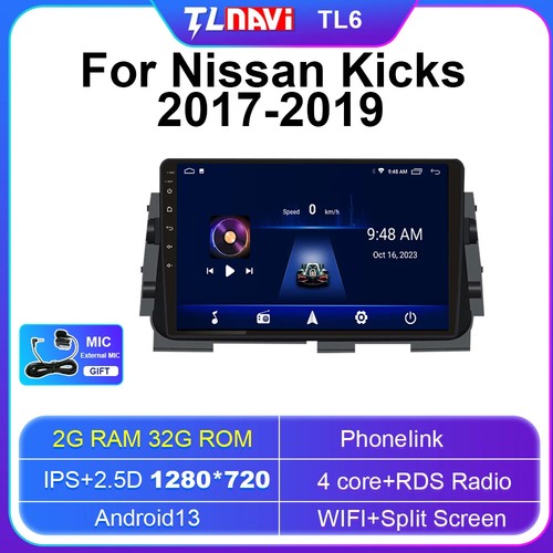 Per Nissan Kicks Navigatore GPS Auto Lettore Multimediale Sistema Radio RDS - Foto 25 di 32