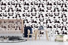3D Cartoon Animal Panda Self-adhesive Removable Wallpaper Murals Wall 56