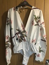 Image of Missguided Bodysuit Plunge Neck BNWT One Size