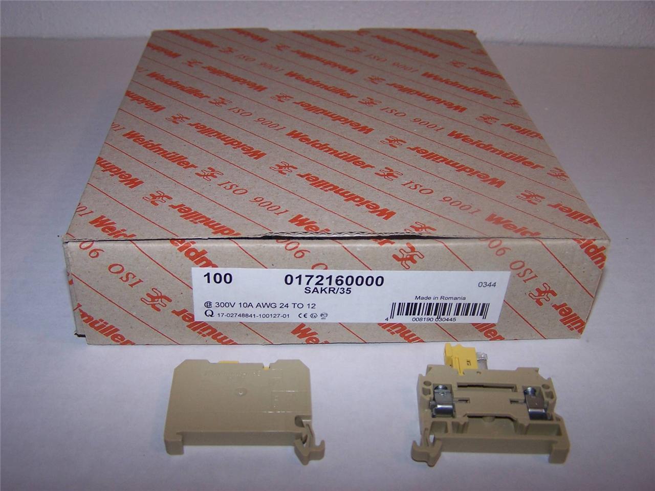 Sak R Terminals WEIDMULLER 0172160000 SAKR/35 TERMINAL BLOCK NEW IN BOX LOT OF 100 | eBay