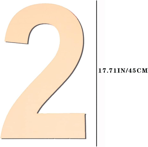 17 Inch Large Wooden Numbers, Wood Number, Blank Wooden Number, Wooden Sign B...