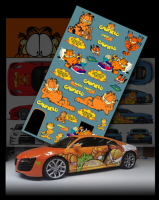 Crazy Cat Waterslide Decals 1/64 Scale Compatible Hw Custom Racing Cars  #105