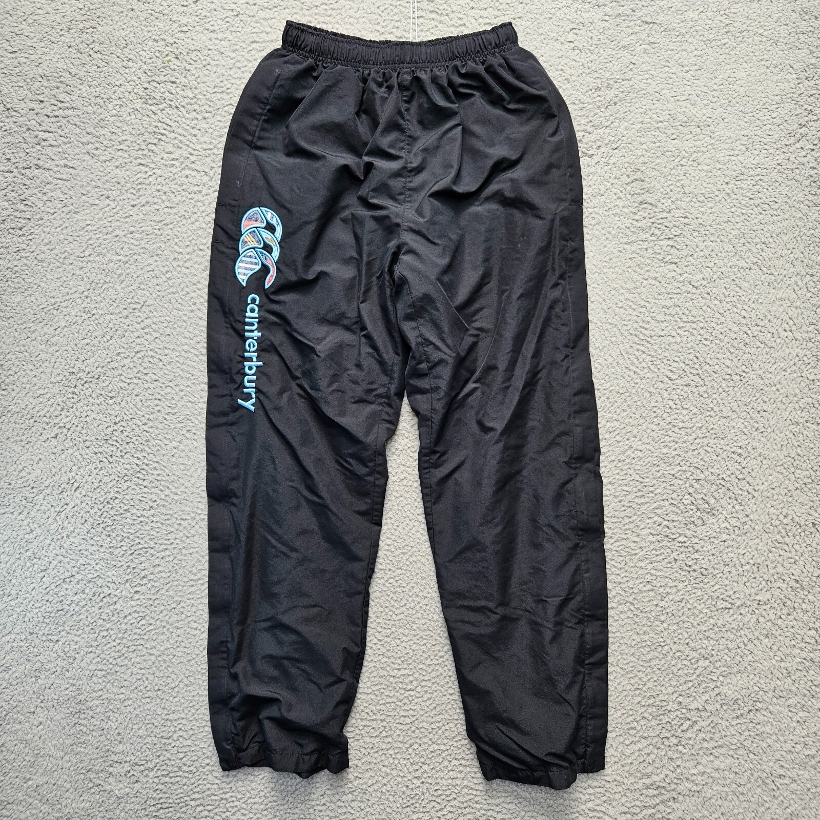 Canterbury Uglies Mens Medium Black Athletic Track Pants Open Hem