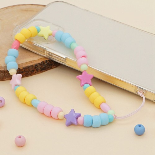 Buntes Harz Perlen Handy Lanyard Kind Perlen-Telefon-Charme Handy-Lanyards - Zdjęcie 8 z 12
