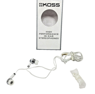 Neu Koss iL100W Ohrhörer In-Ear 3,5mm Klinke Weiß mit Magnetverschluss