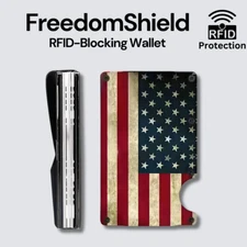 RFID Blocking Wallet Slim Metal Card Holder – Identity Theft Protection USA