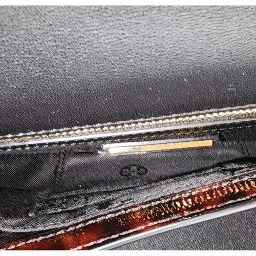 Neu mit Etikett Tory Burch Clutch Abendtasche Schildpatt Print Lackleder - mit Tasche - Bild 4 von 9