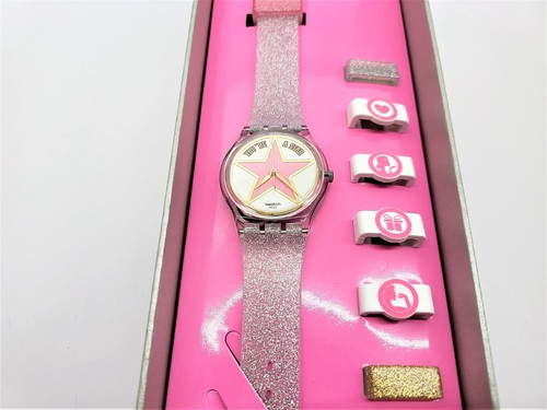 Orologio Swatch Star Mom SO28Z108 Watch Silicone Glitter Festa della Mamma Nuovo