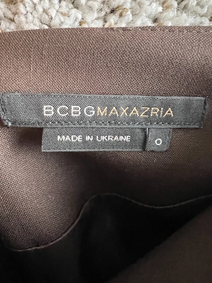 BCBGMaxazria Marrón Falda de Carrera Recta Mezcla de Lana Acampanada Forrada en la Espalda Para Mujer 0 Foto 2 de 4