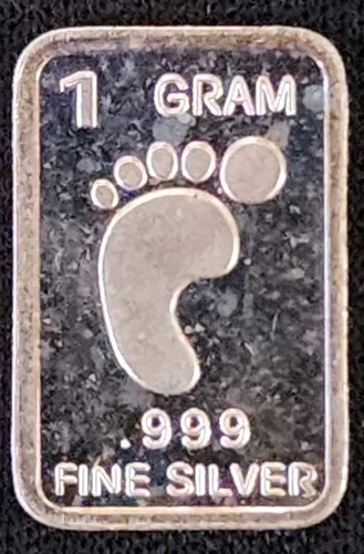 1 Gram .999 Fine Silver Art Bar Ingot. Hang Loose. Fun Way Of Investing.