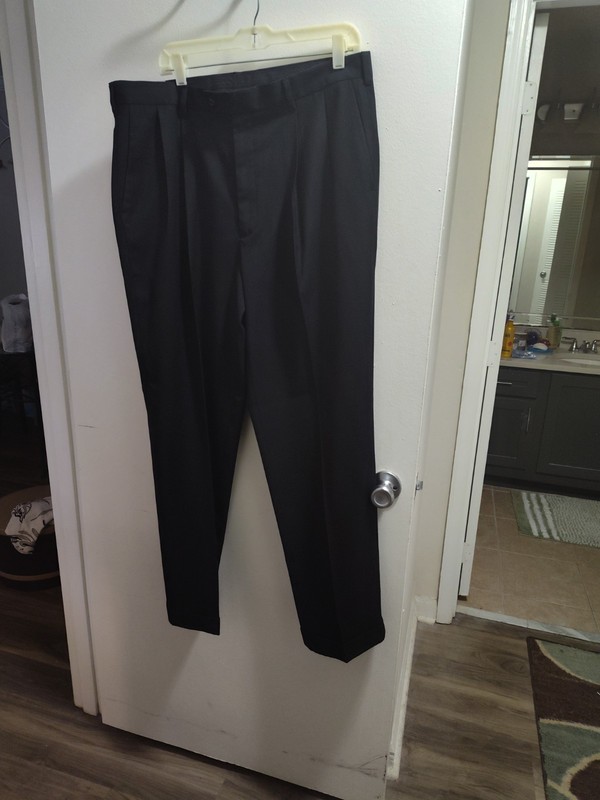 Natural Issue Black straight cuffed pants used . Size W38"  L32"