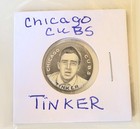 Antique Baseball player Chicago Cubs TINKER Pinback, Sweet Caporal Cigarettes — photo 3