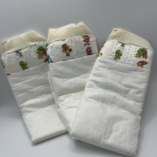 Lot Of 3 Vtg Muppet Babies Diapers Clean 80s 90s Summertime Playground Graphics