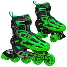 Kids 2-in-1 Roller and Inline Skates, Adjustable 3  6, Indoor Outdoor, Beginner