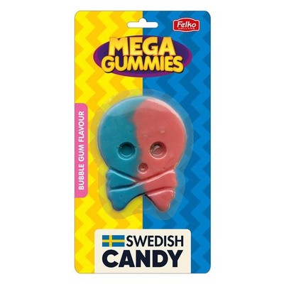 Felko Mega Gummies Swedish Skull   Bubble Gum 120g