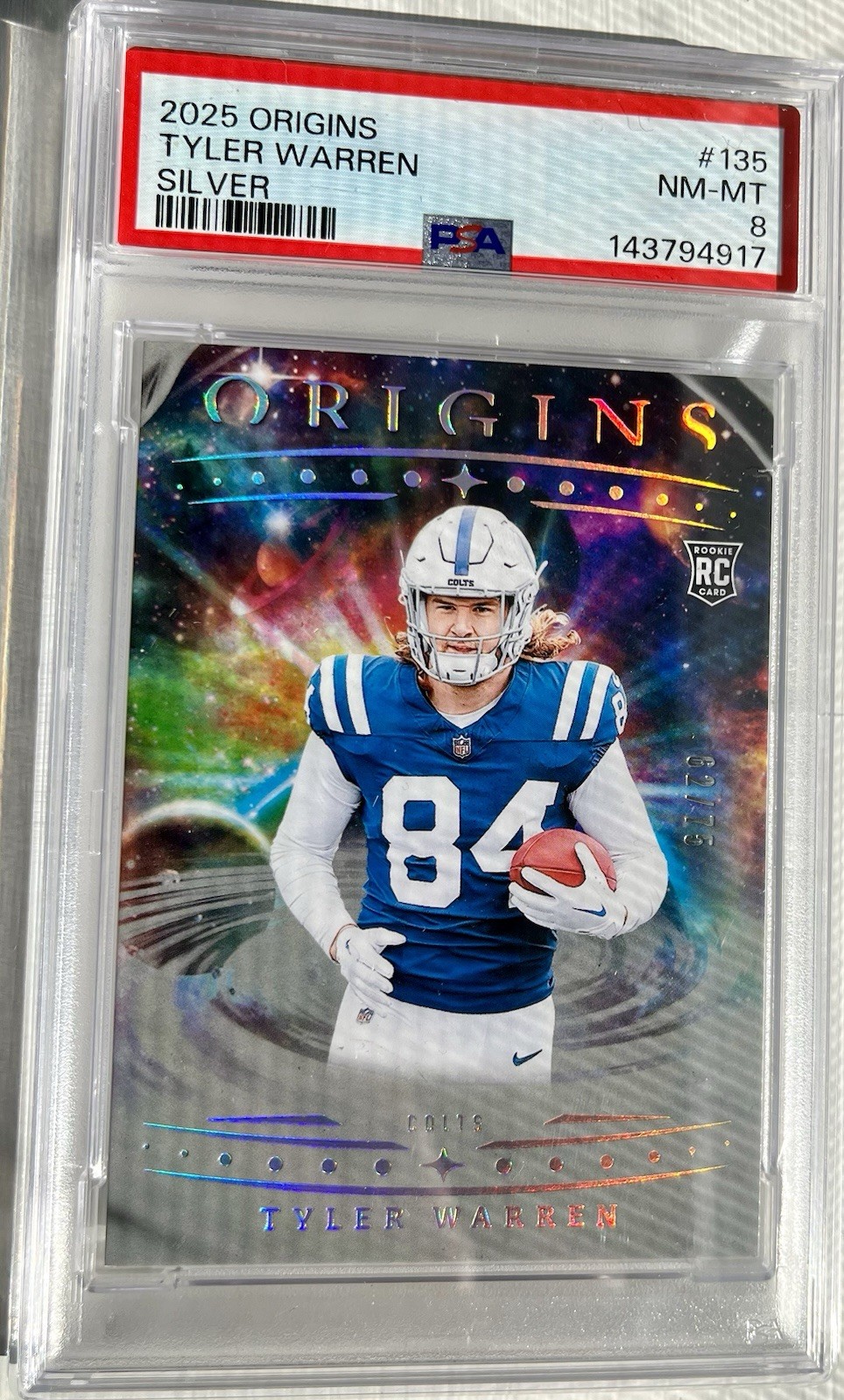 2025 Panini Origins - Silver /75 - Rookie Tyler Warren #135 (RC)
