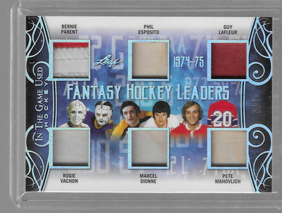 2019-20 Leaf ITG Used Fantasy 1974-75 HOCKEY LEADERS PATCHES 2/2