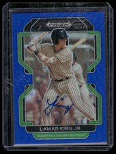 2022 Panini Prizm Draft Picks #PDP120 Lamar King Jr. Autographs Blue /99
