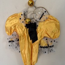 CURTAIN CALL Polka Dot Childs 8C Costume Bumble Bee Yellow White Black 3Pc