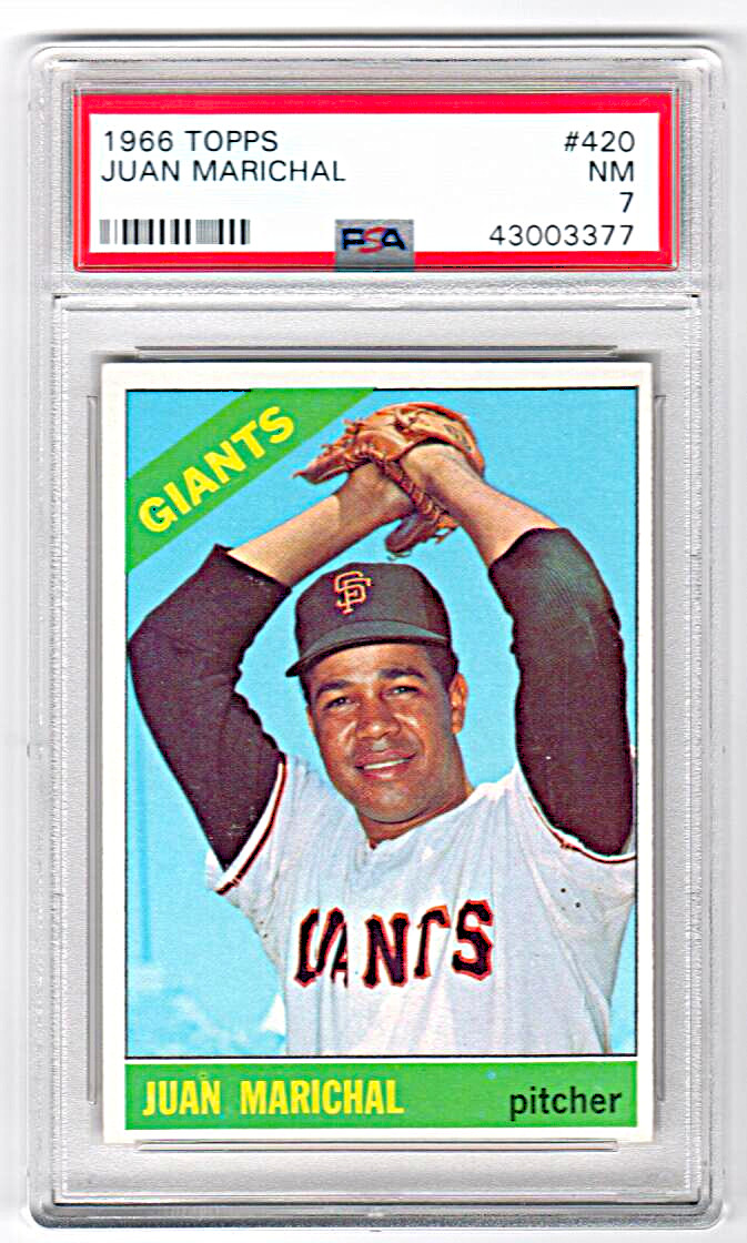 1966 Topps Juan Marichal #420 Giants HOF PSA NM 7