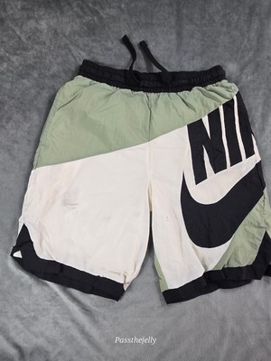 Vtg NIKE Swim Trunks Mens Small Logo Spellout Lined Bathing Suit Big Swoosh