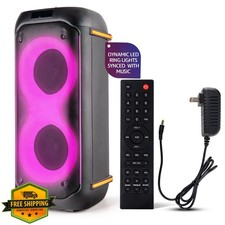 Pyle 160W Portable Bluetooth PA Speaker: Karaoke, Battery, Lights