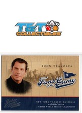 2004 Donruss Leather & Lumber Fans of the Game #FG-1 John Travolta NY Yankees 65