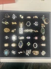 Costume Jewelry 38 A  RINGS! Vintage to Modern Jewelry Lot Rhinestones