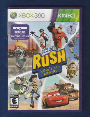 KINECT Rush a Disney Pixar Adventure Video Game Xbox 360 Disc, Manual & Case