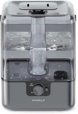 CHIVALZ Luftbefeuchter für Schlafzimmer etc. 6L Cool Dual Mist Top Fill Grau Brandneu