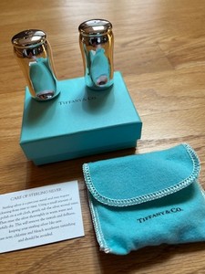 Tiffany & Co Elsa Peretti Silver Thumbprint Salt & Pepper Shakers