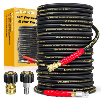 #ad #ad 3 8quot; Pressure Washer Hose 100ft 4800PSI Industry Steel Wire Braided amp; Synthe... $112.41