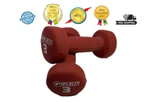 Sports Authority Neoprene Weights Dumbbells Set of 2 (3 lbs) Red