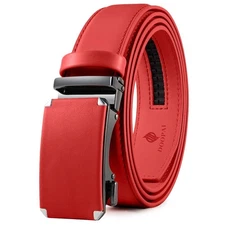 DOOPAI Ratchet belts for men adjustable, Leather with Sliding long 34-42. Cut...
