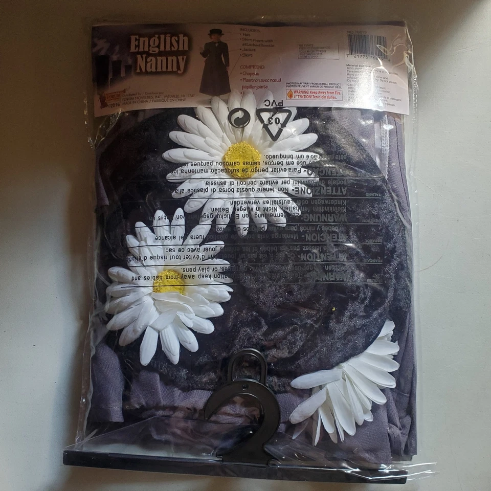 English Nanny Halloween Costume Childs Large 12-14 NEW And Unused Fast Shipping  - Image 4 of 4